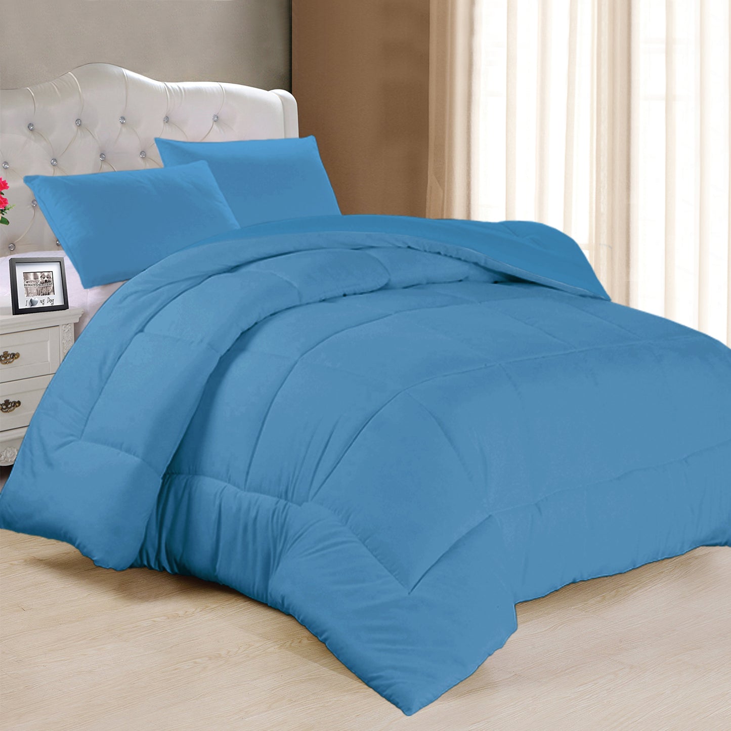 Plain 100% Cotton Duvet Cover Set