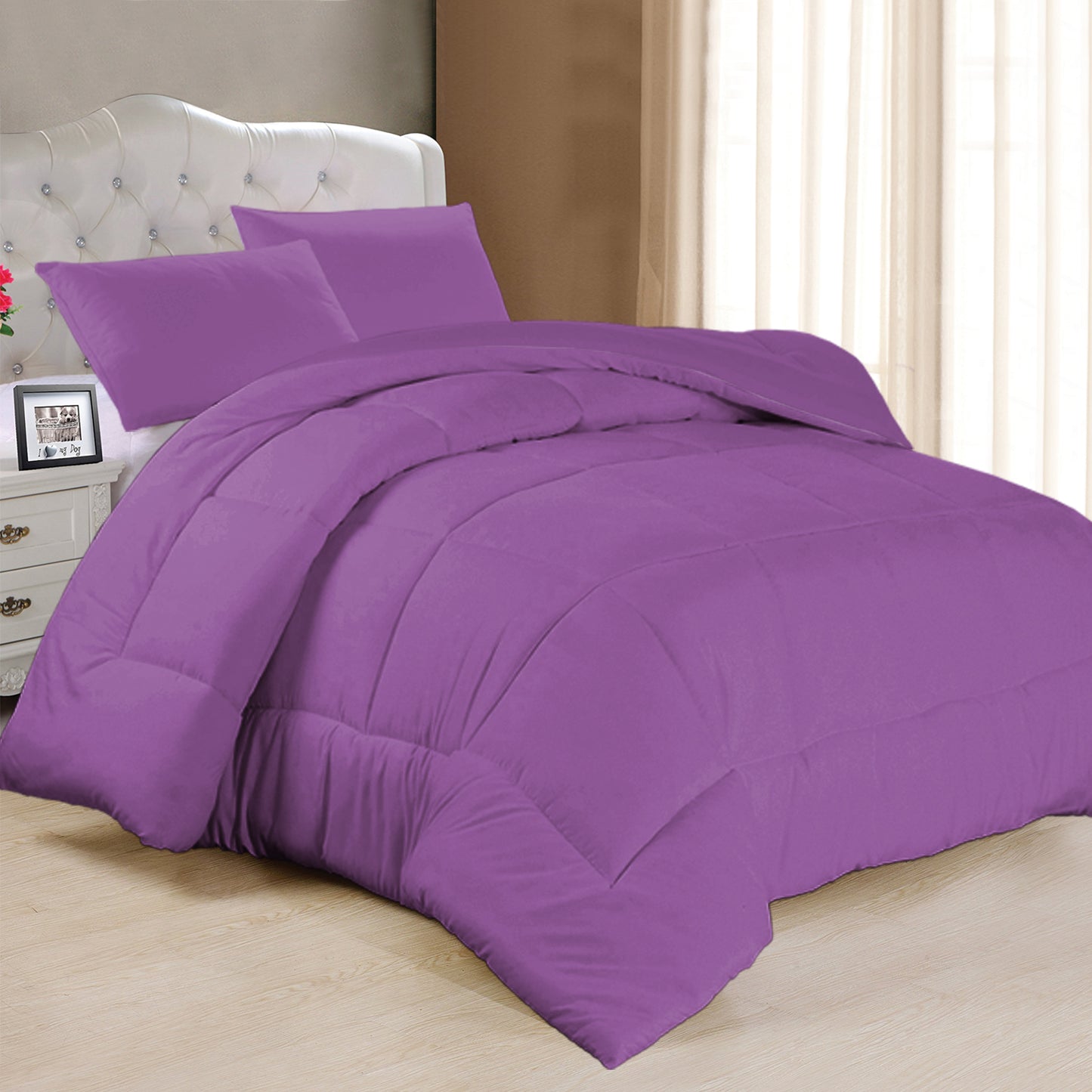 Plain 100% Cotton Duvet Cover Set offer