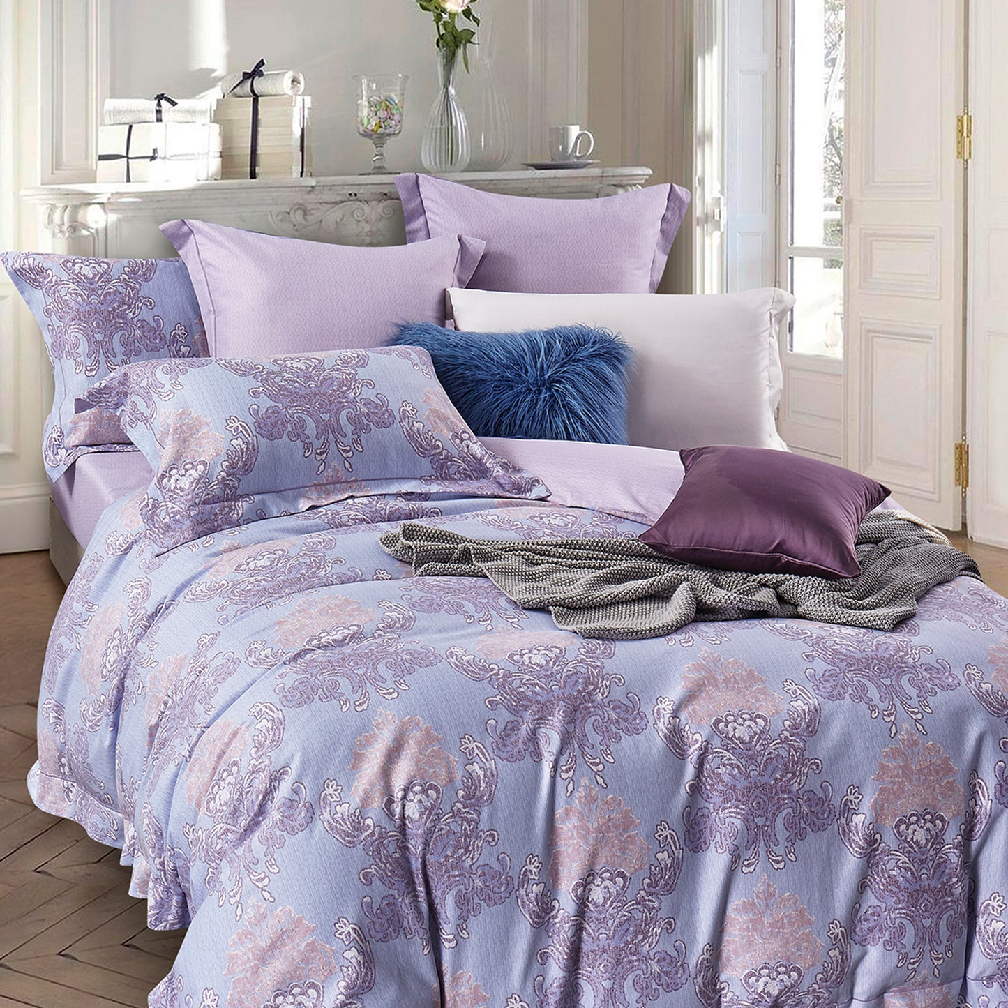 100% Cotton Satin Coverlet
