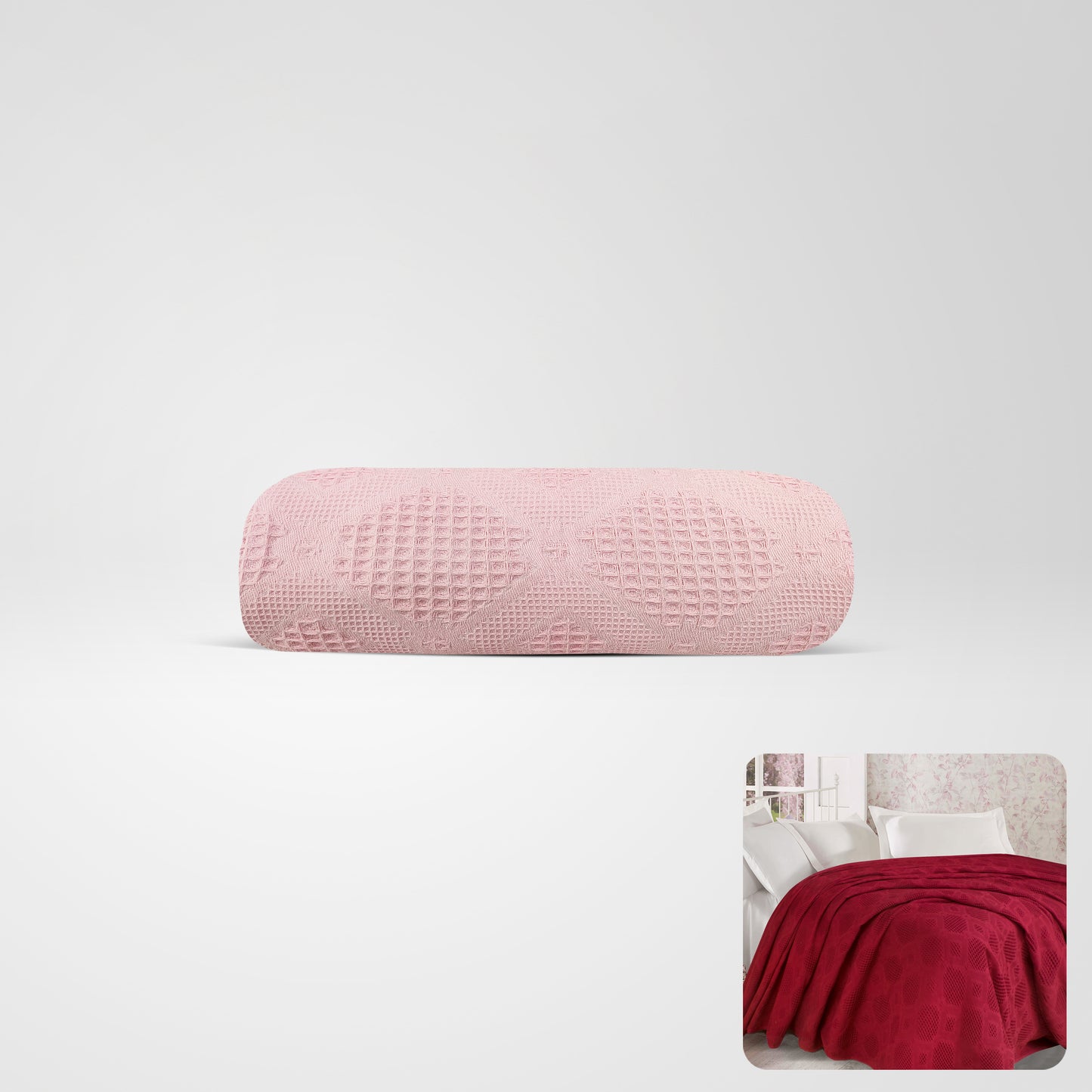 100 % Jacquard Cotton Coverlet