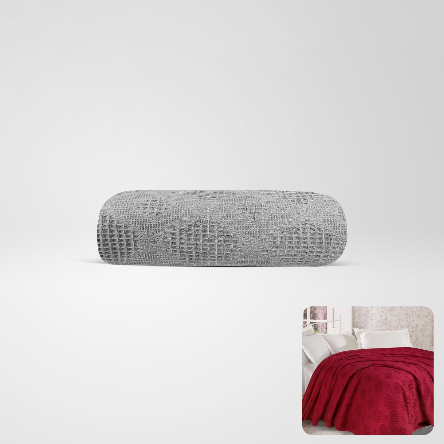 100 % Jacquard Cotton Coverlet