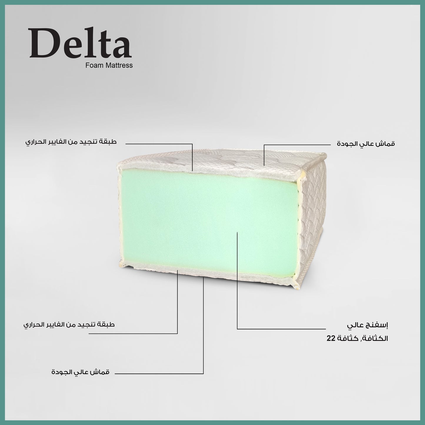 Delta Foam 25 cm mattress