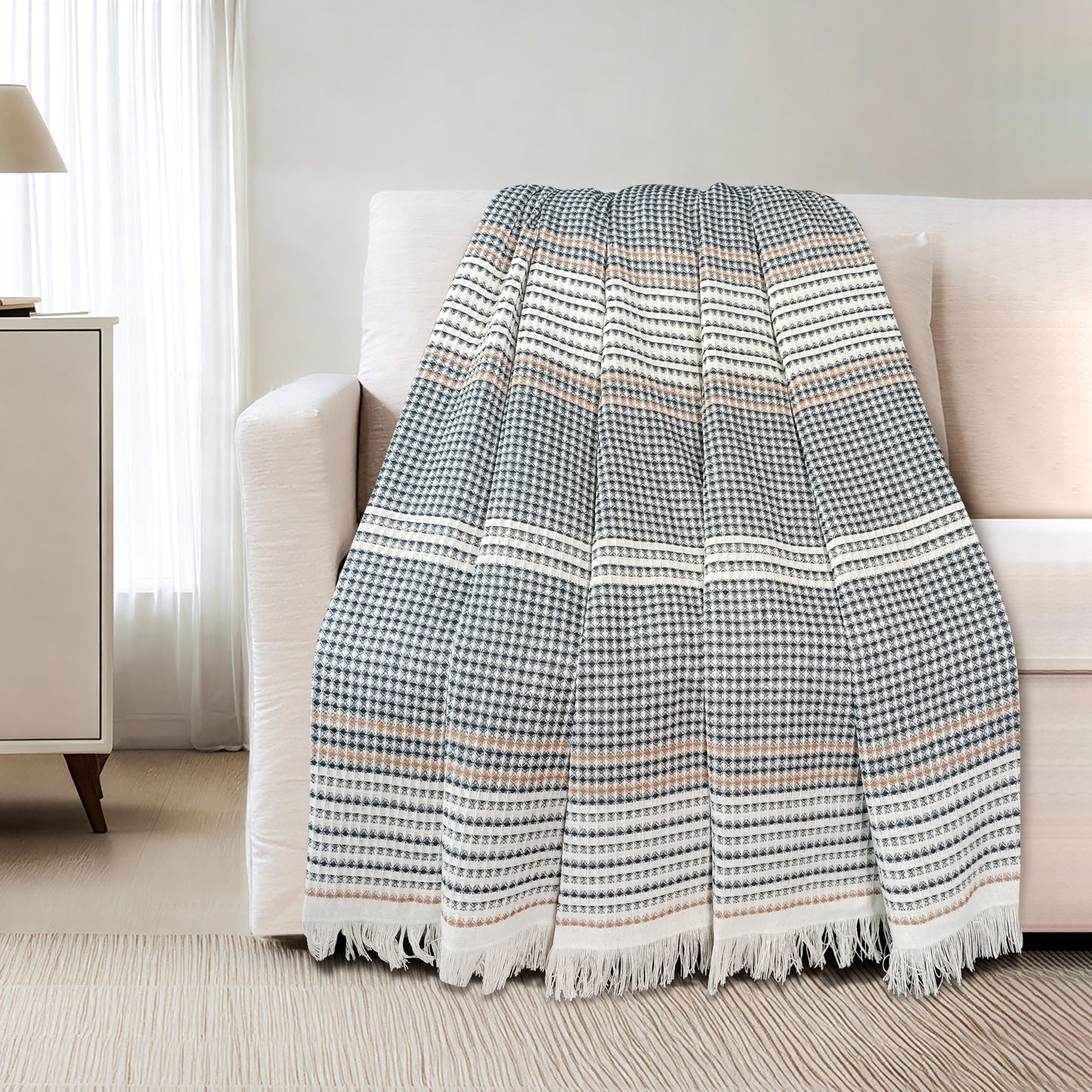 waffle Jacquard Light Coverlet