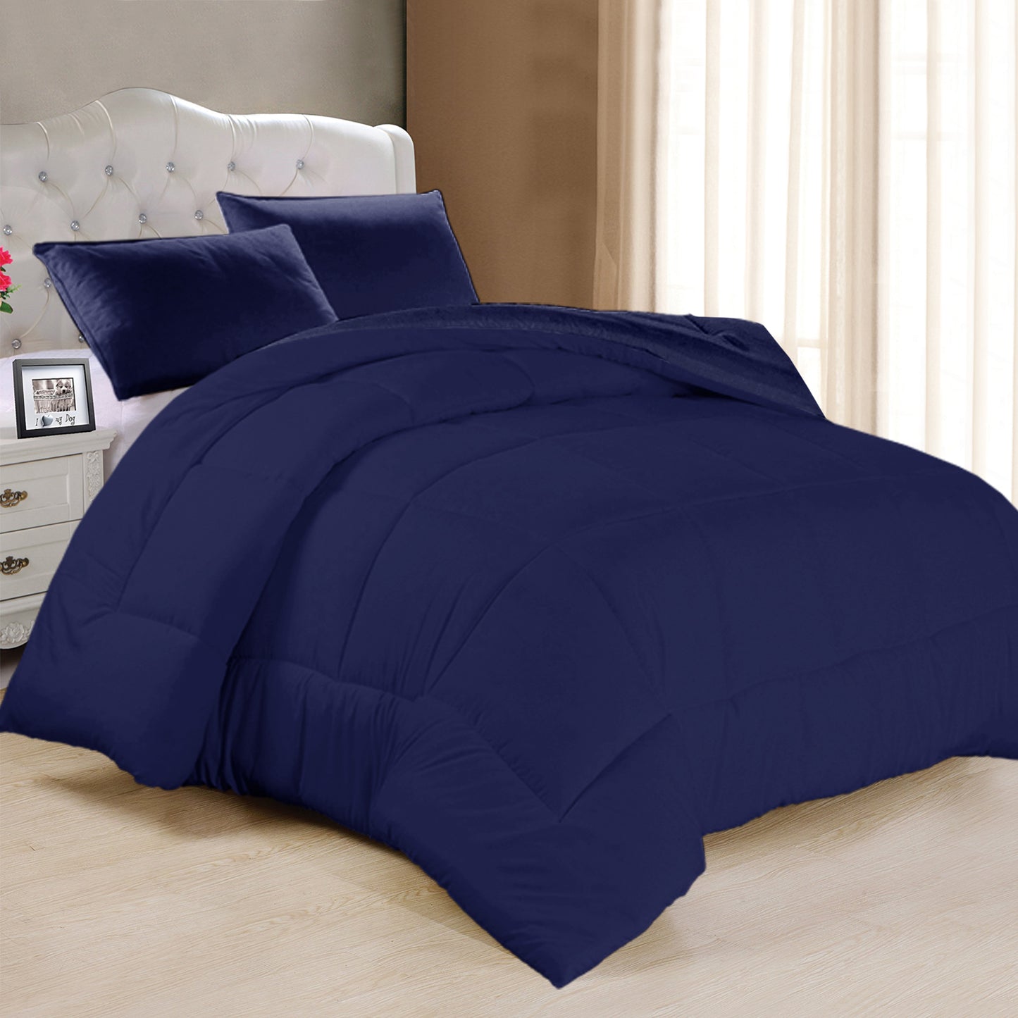 Plain 100% Cotton Duvet Cover Set