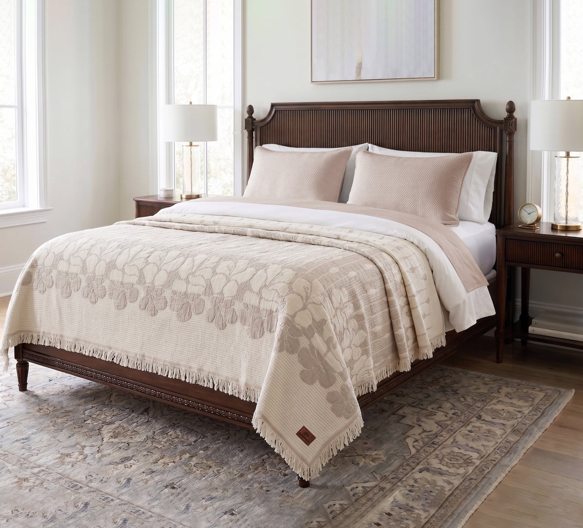 Fluffy jacqurd Coverlet