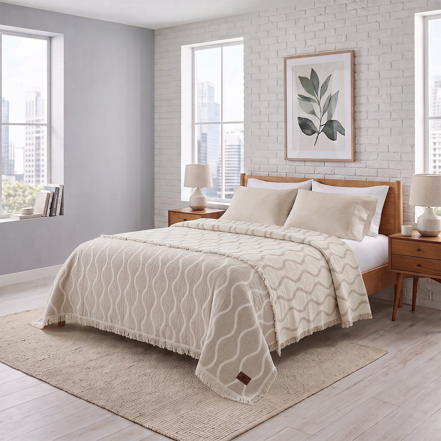Fluffy jacqurd Coverlet