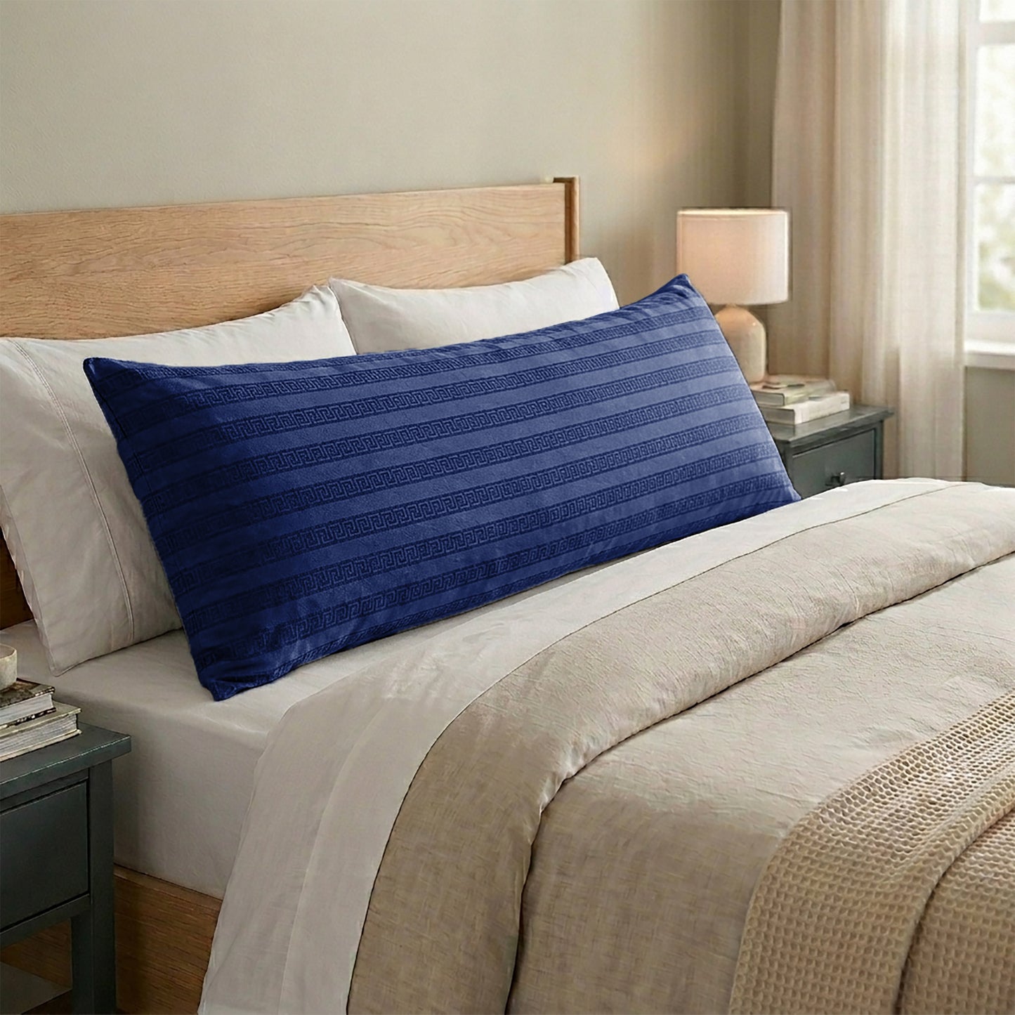 Stripe Jaquard long pillow