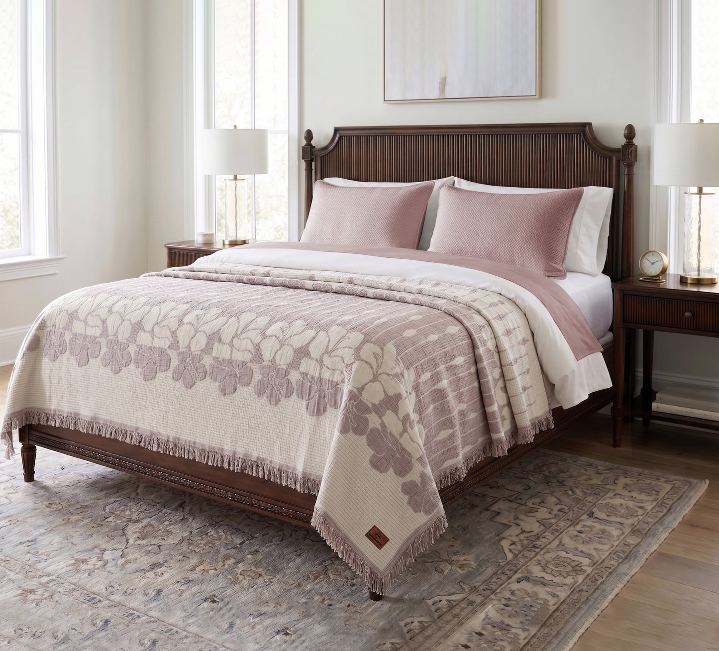 Fluffy jacqurd Coverlet