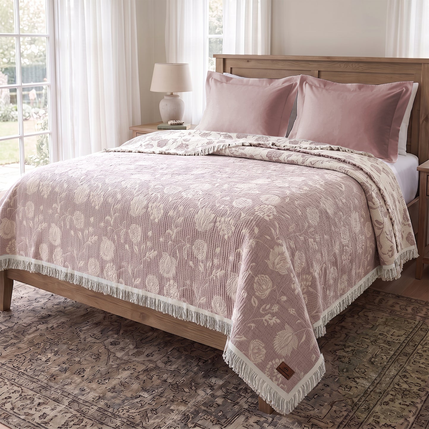 Fluffy jacqurd Coverlet
