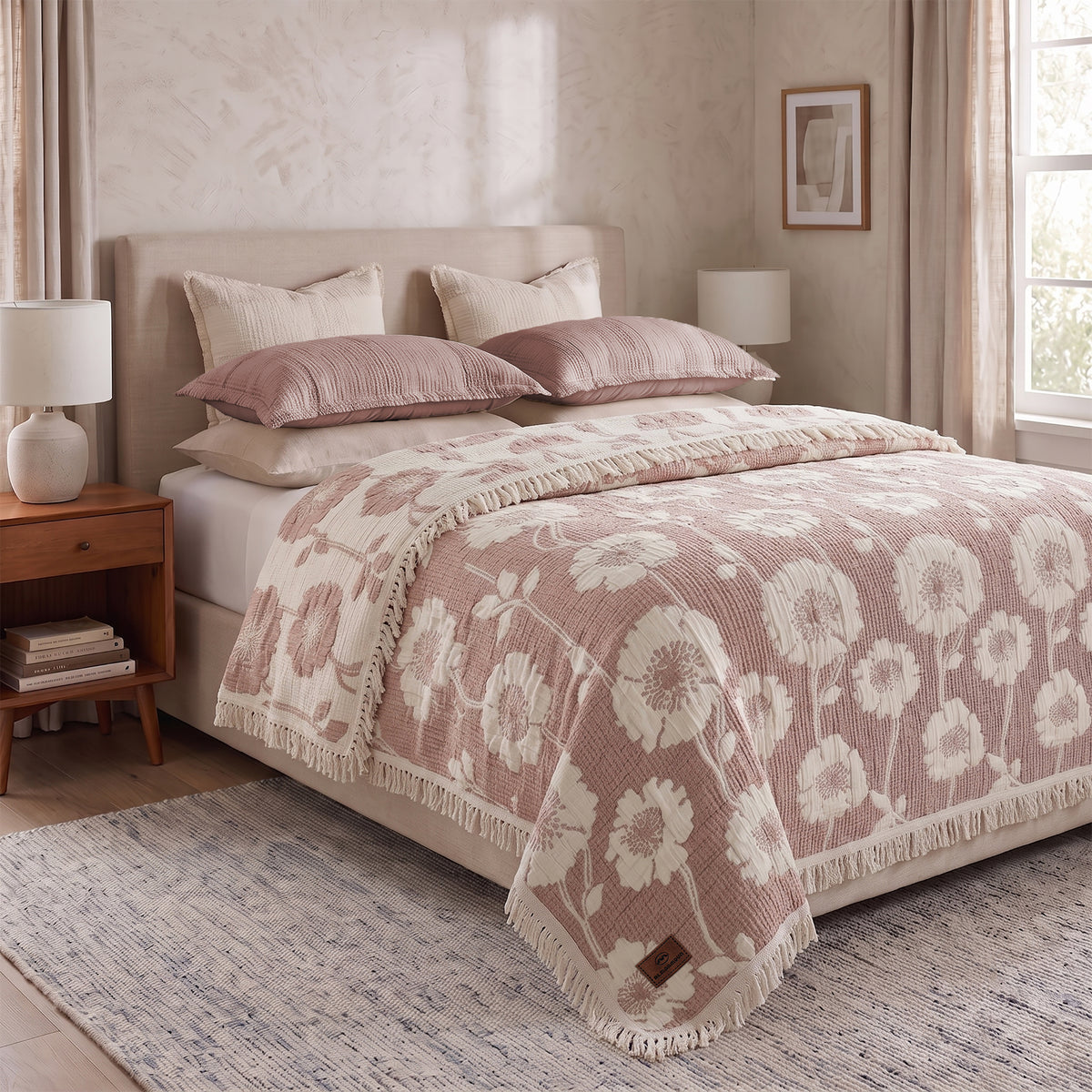 Fluffy jacqurd Coverlet