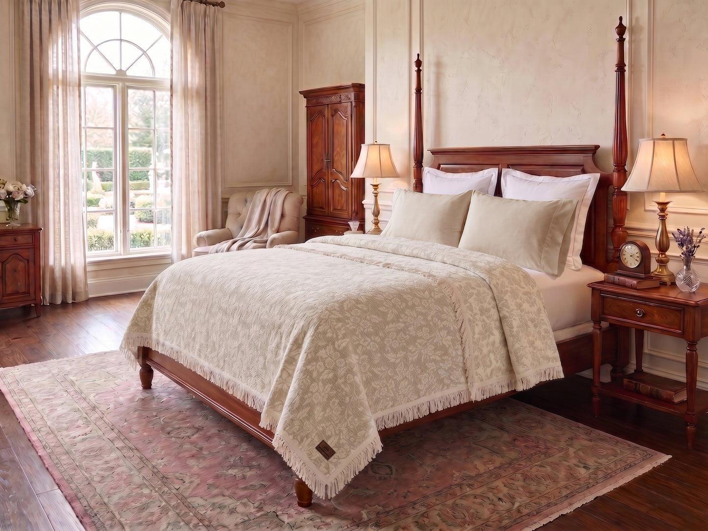 Fluffy jacqurd Coverlet