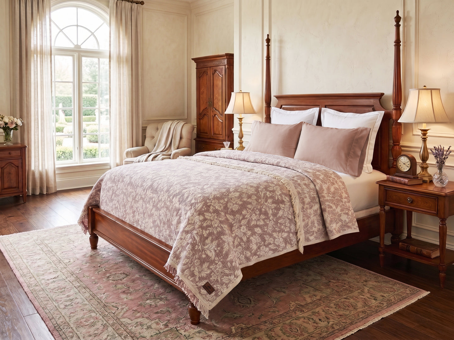 Fluffy jacqurd Coverlet