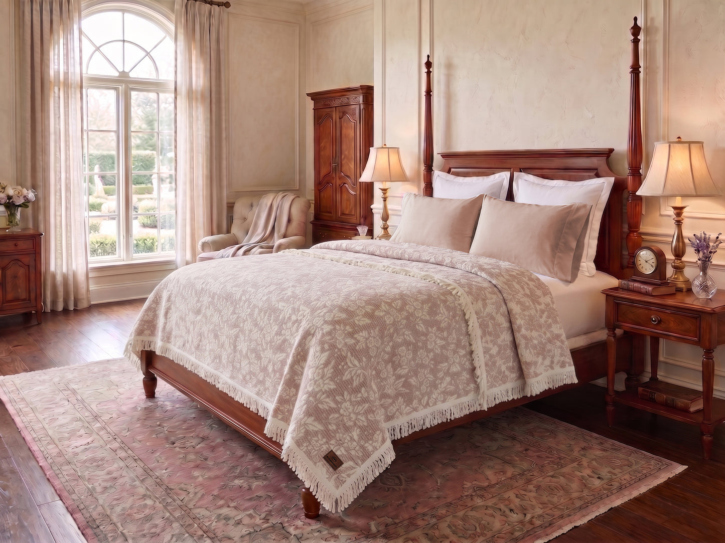 Fluffy jacqurd Coverlet