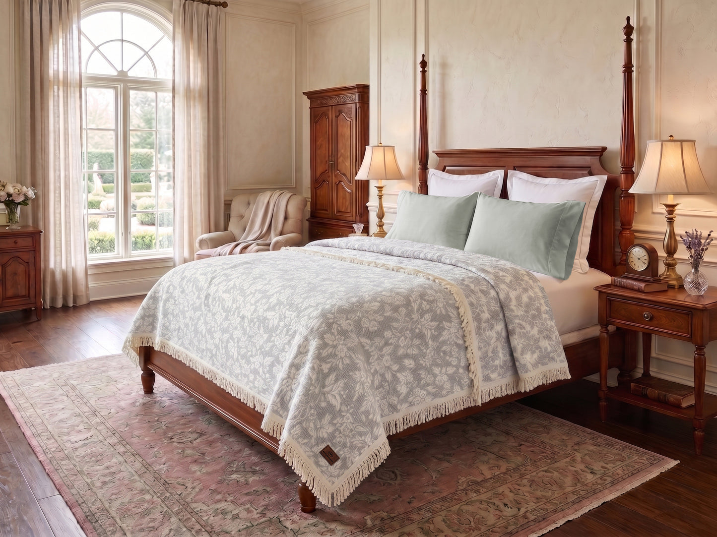 Fluffy jacqurd Coverlet