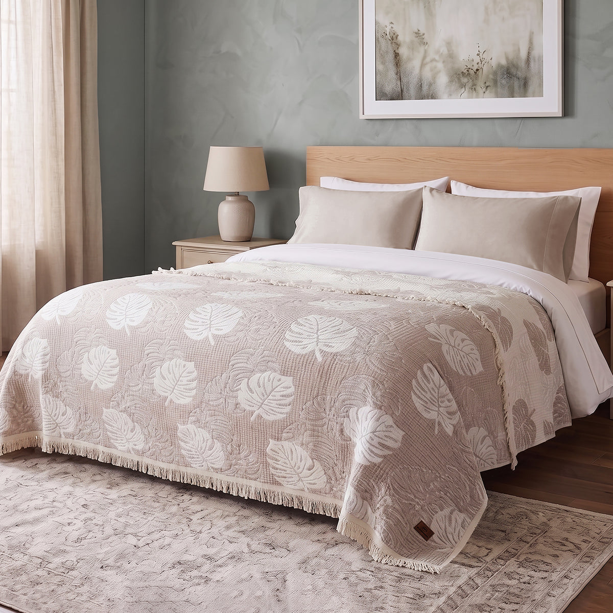 Fluffy jacqurd Coverlet