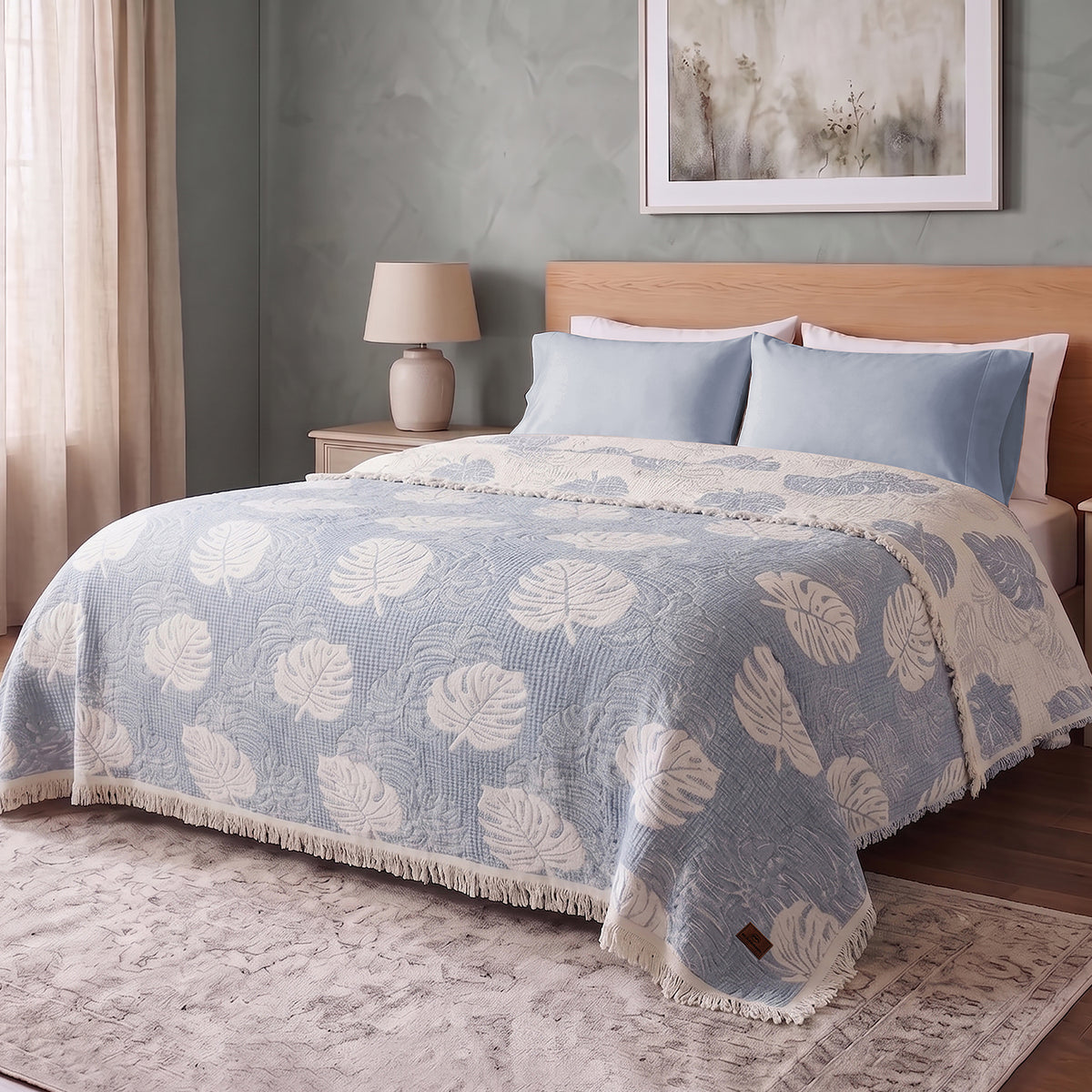 Fluffy jacqurd Coverlet