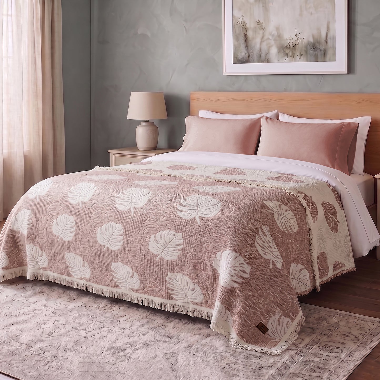 Fluffy jacqurd Coverlet