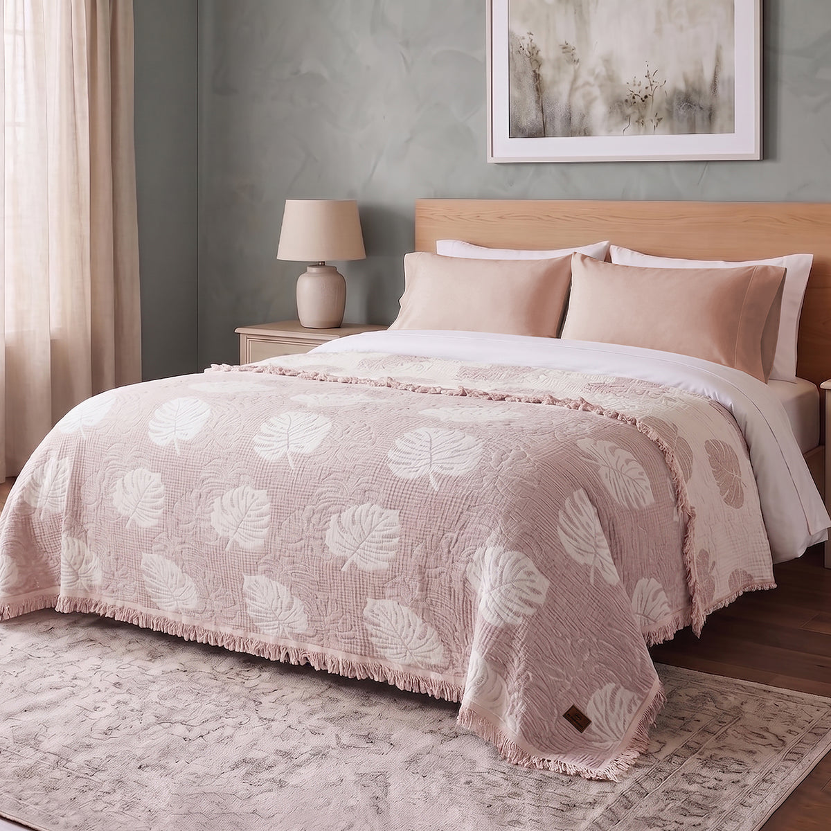Fluffy jacqurd Coverlet
