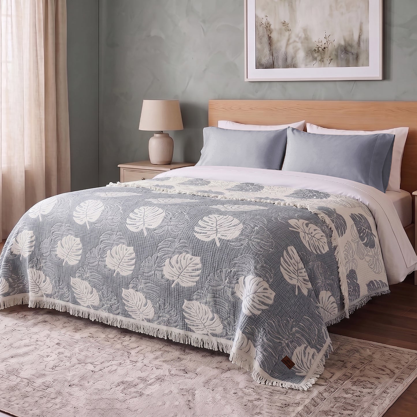 Fluffy jacqurd Coverlet