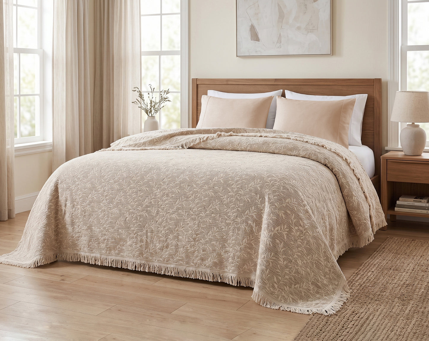 Fluffy jacqurd Coverlet