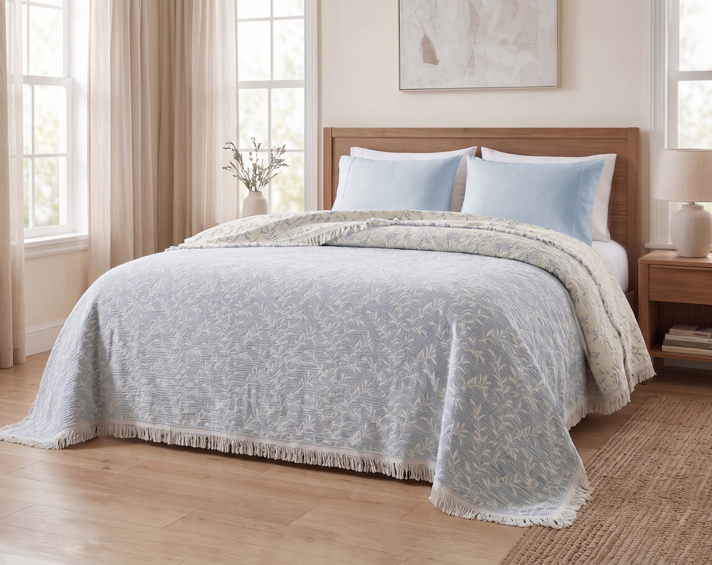Fluffy jacqurd Coverlet