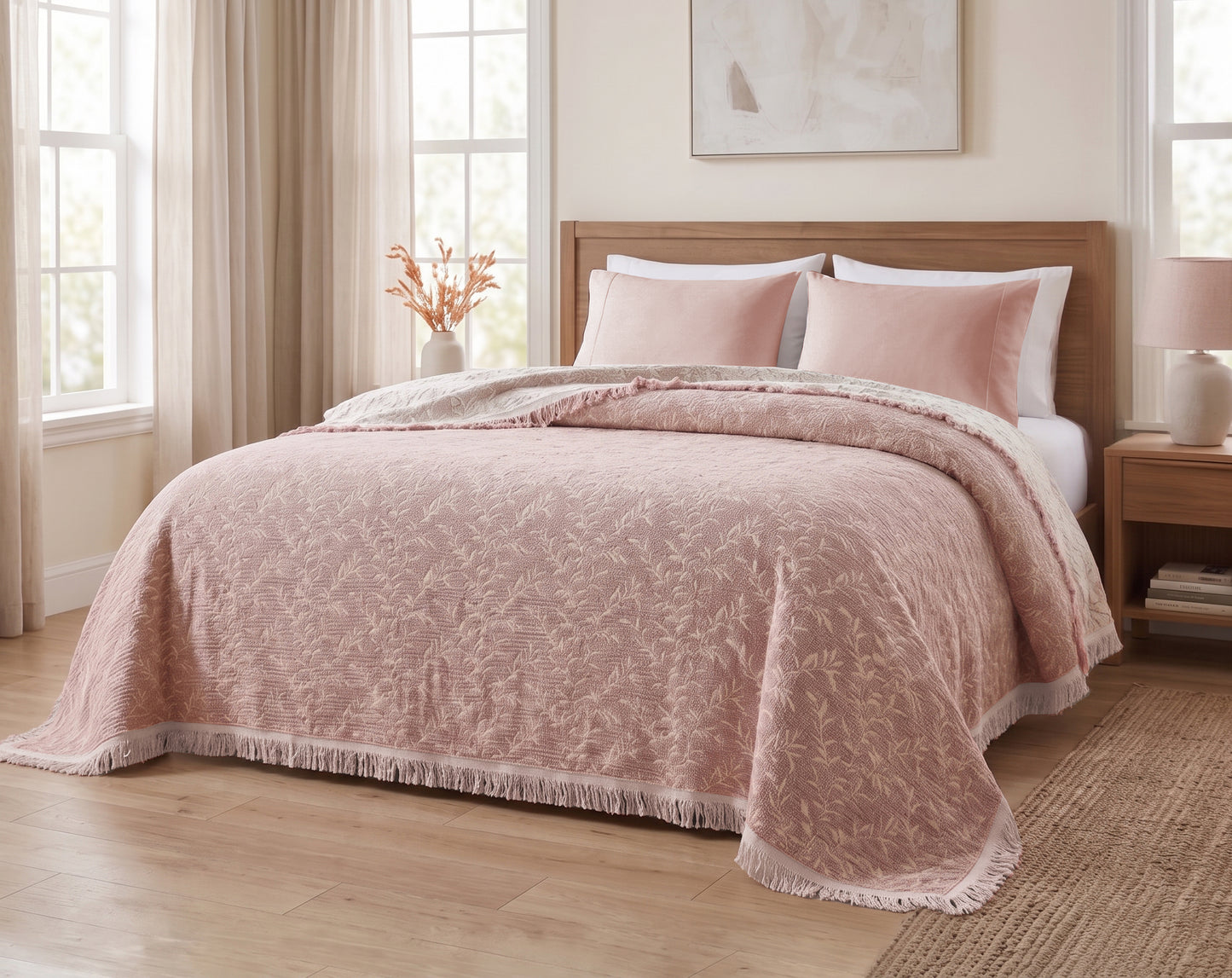 Fluffy jacqurd Coverlet