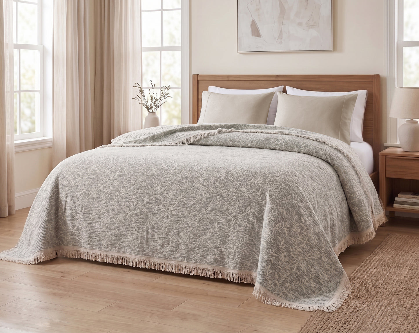 Fluffy jacqurd Coverlet