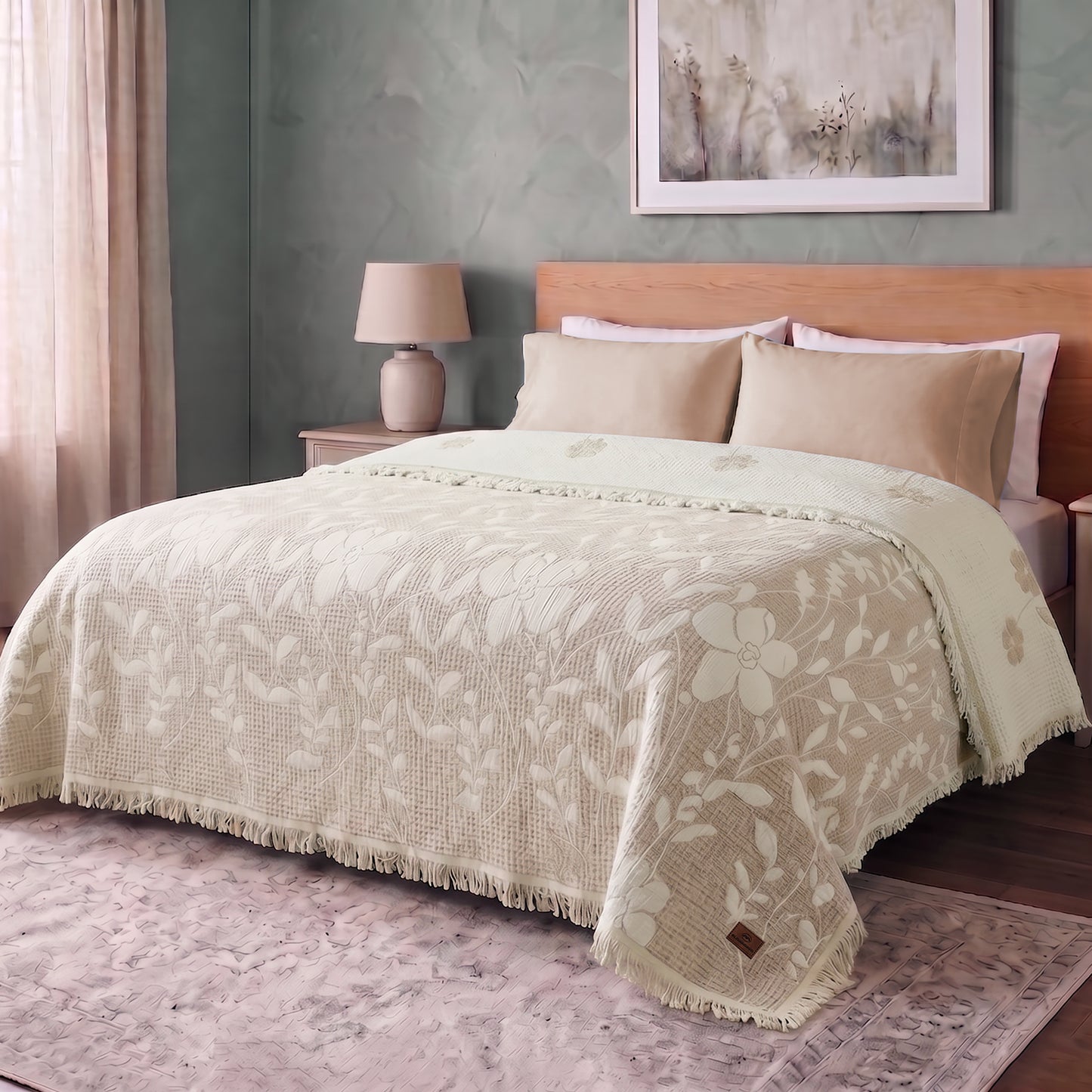 Fluffy jacqurd Coverlet
