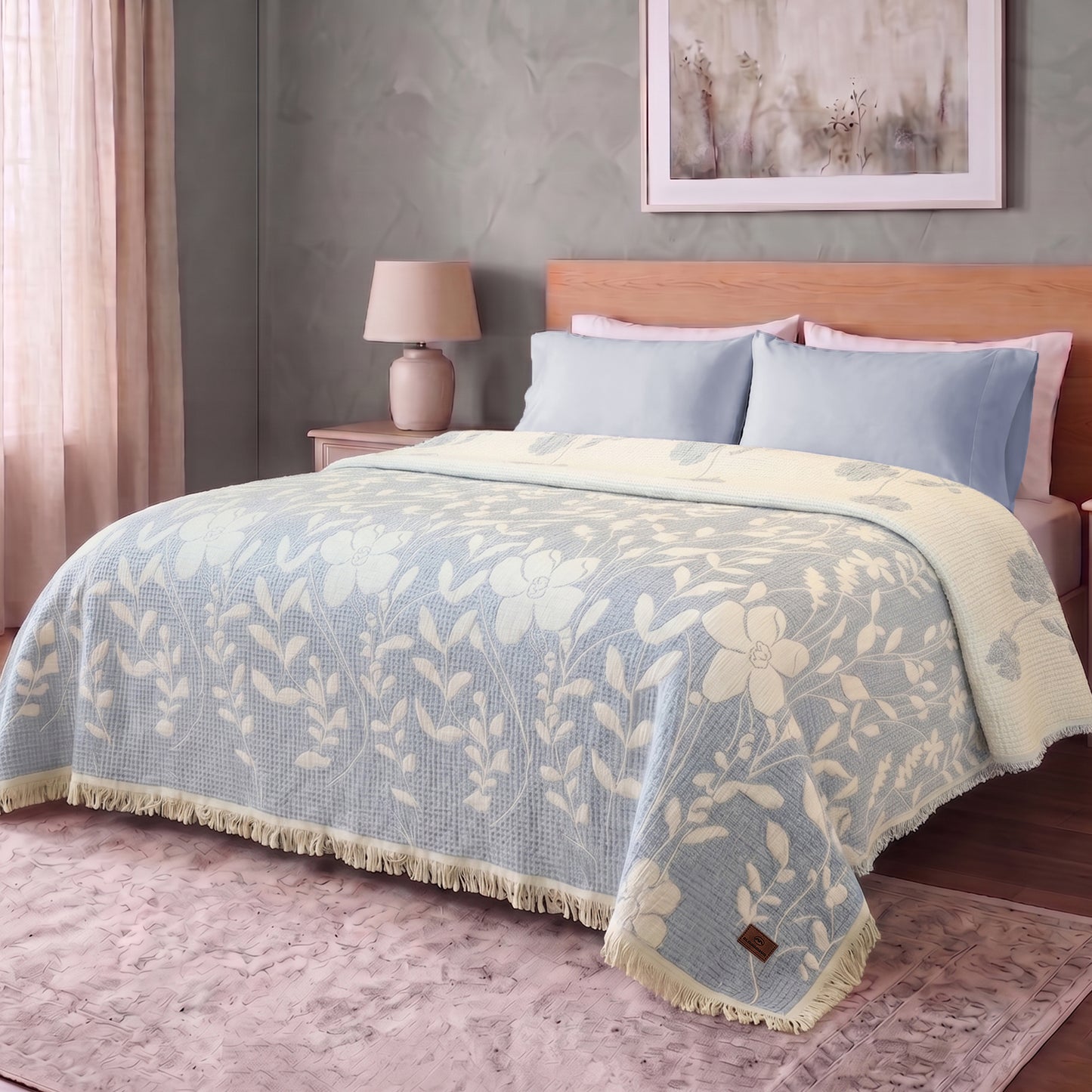 Fluffy jacqurd Coverlet