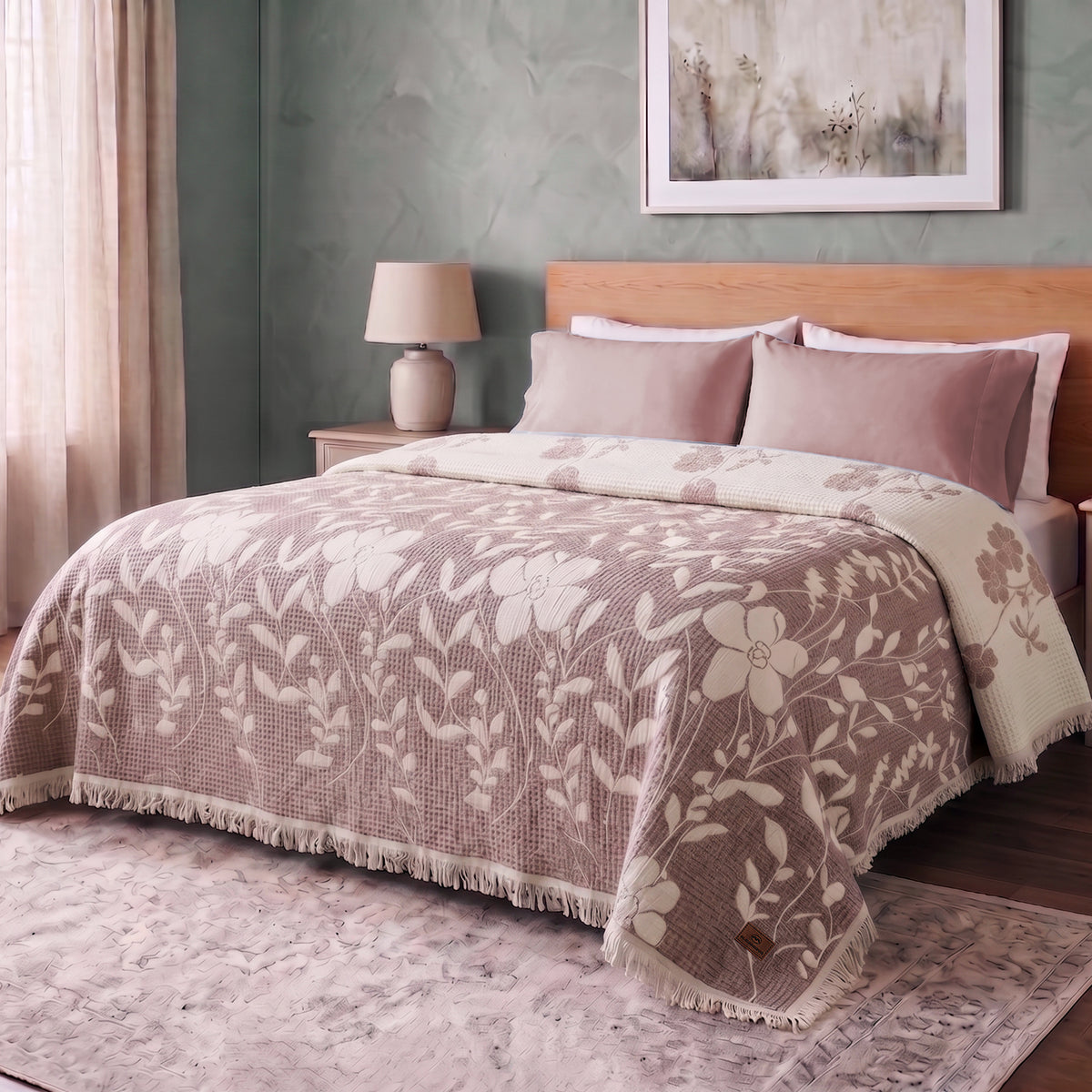Fluffy jacqurd Coverlet