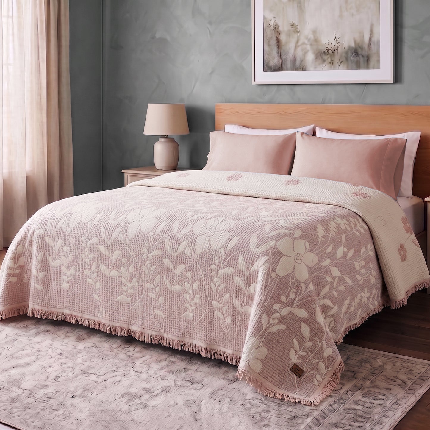 Fluffy jacqurd Coverlet