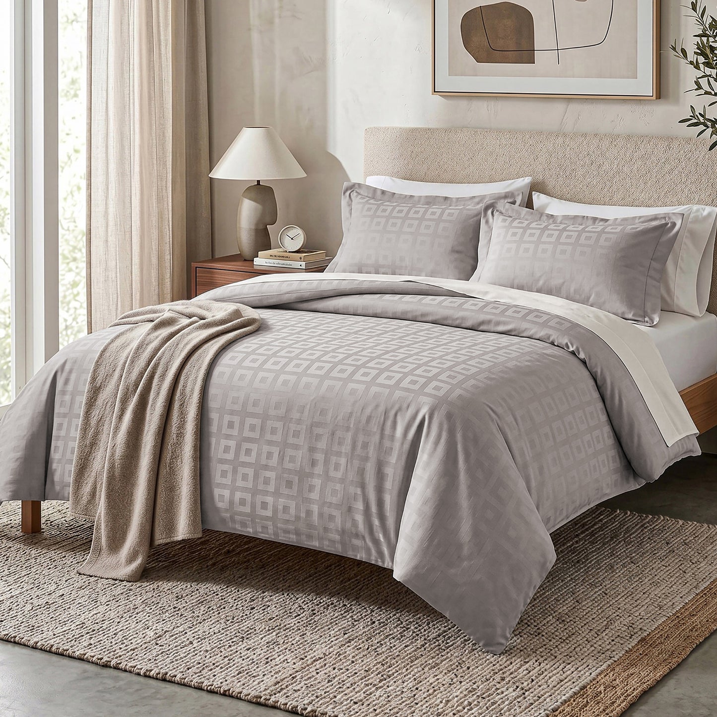 New cotton satin duvet cover set