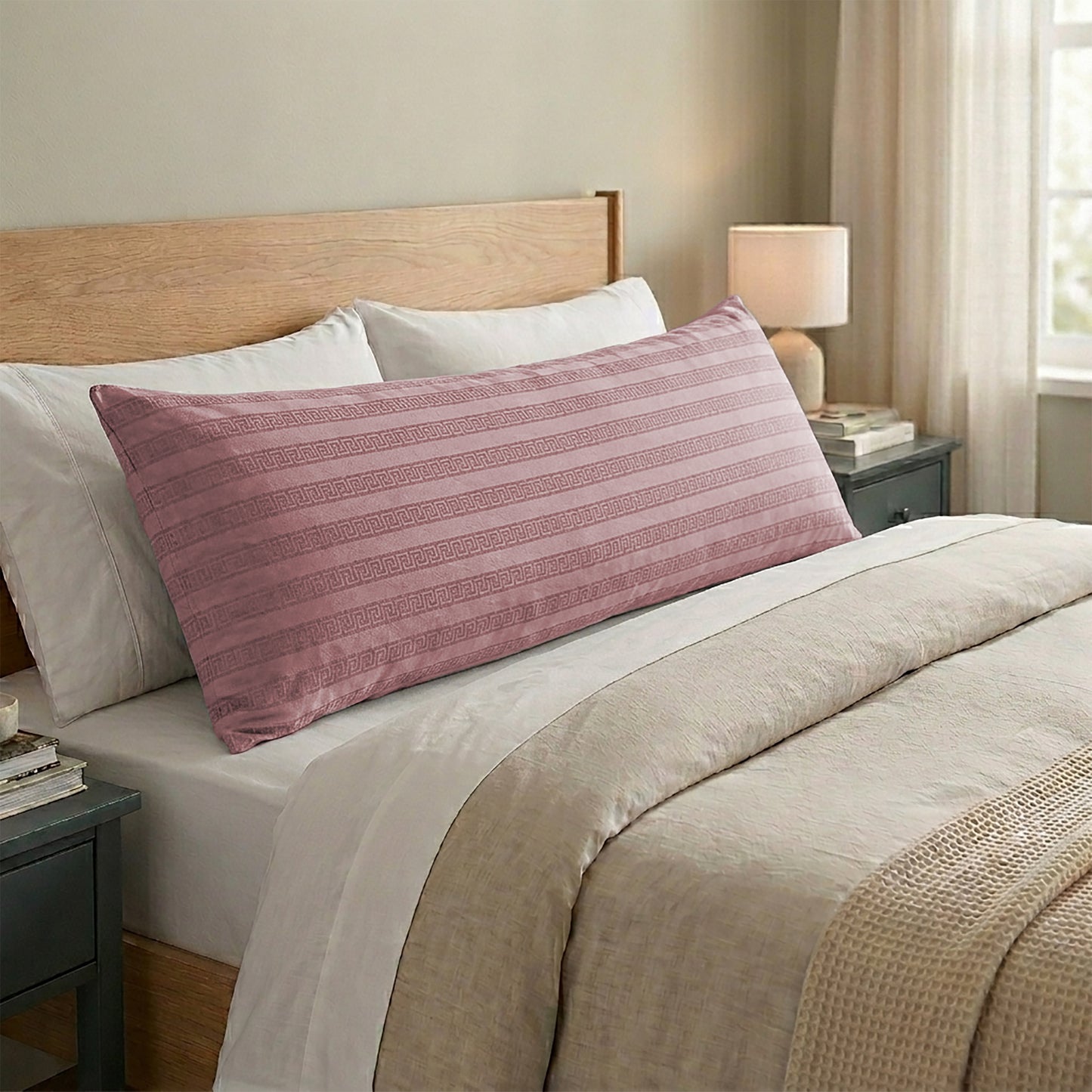 Stripe Jaquard long pillow