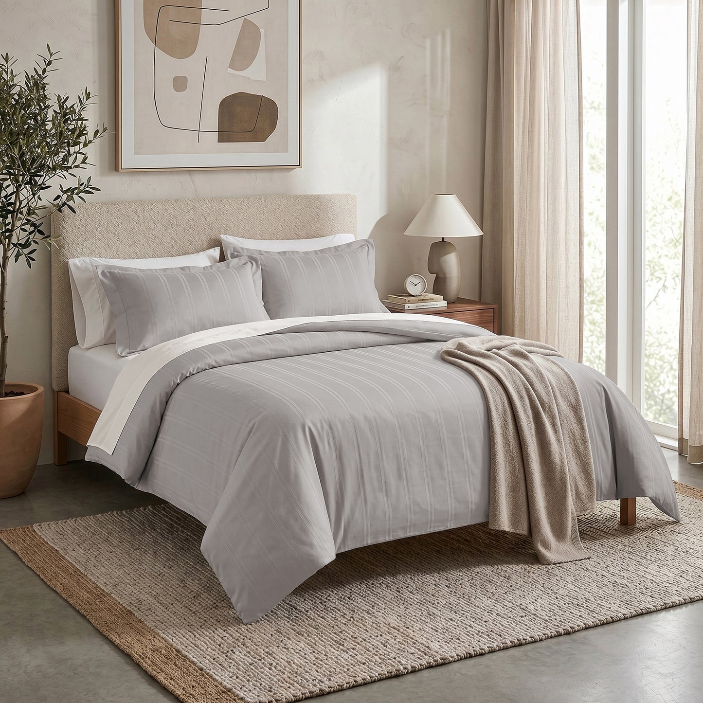 New cotton satin duvet cover set