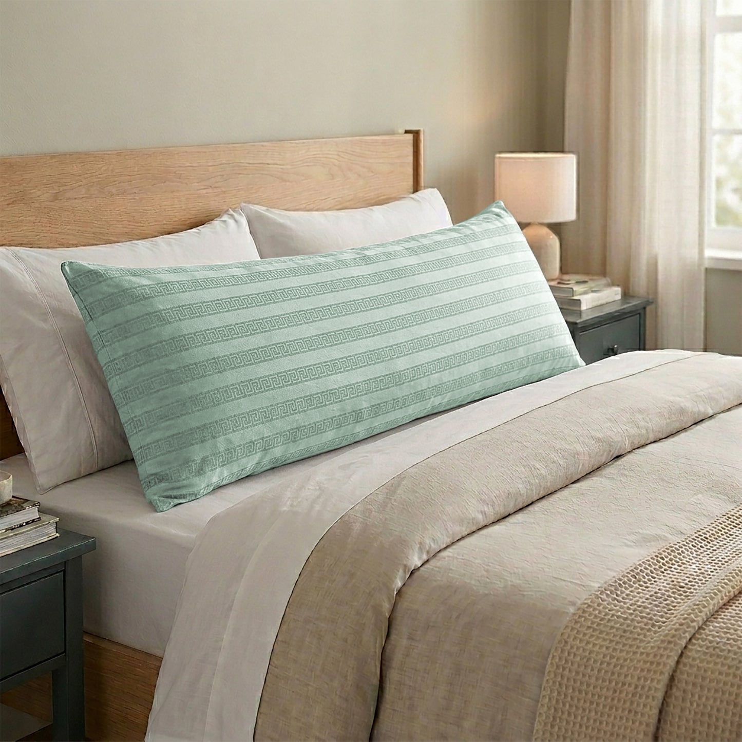 Stripe Jaquard long pillow