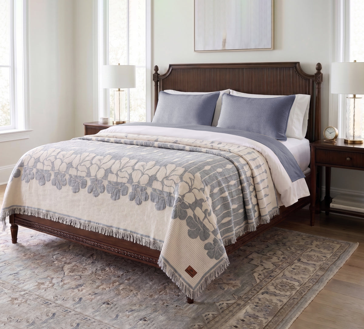 Fluffy jacqurd Coverlet