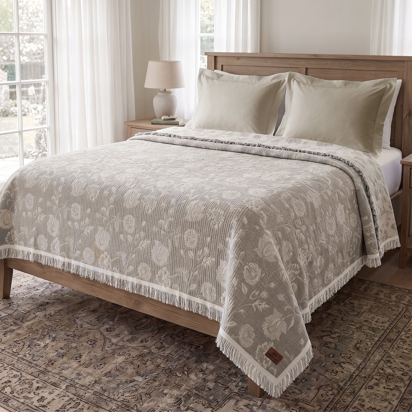 Fluffy jacqurd Coverlet