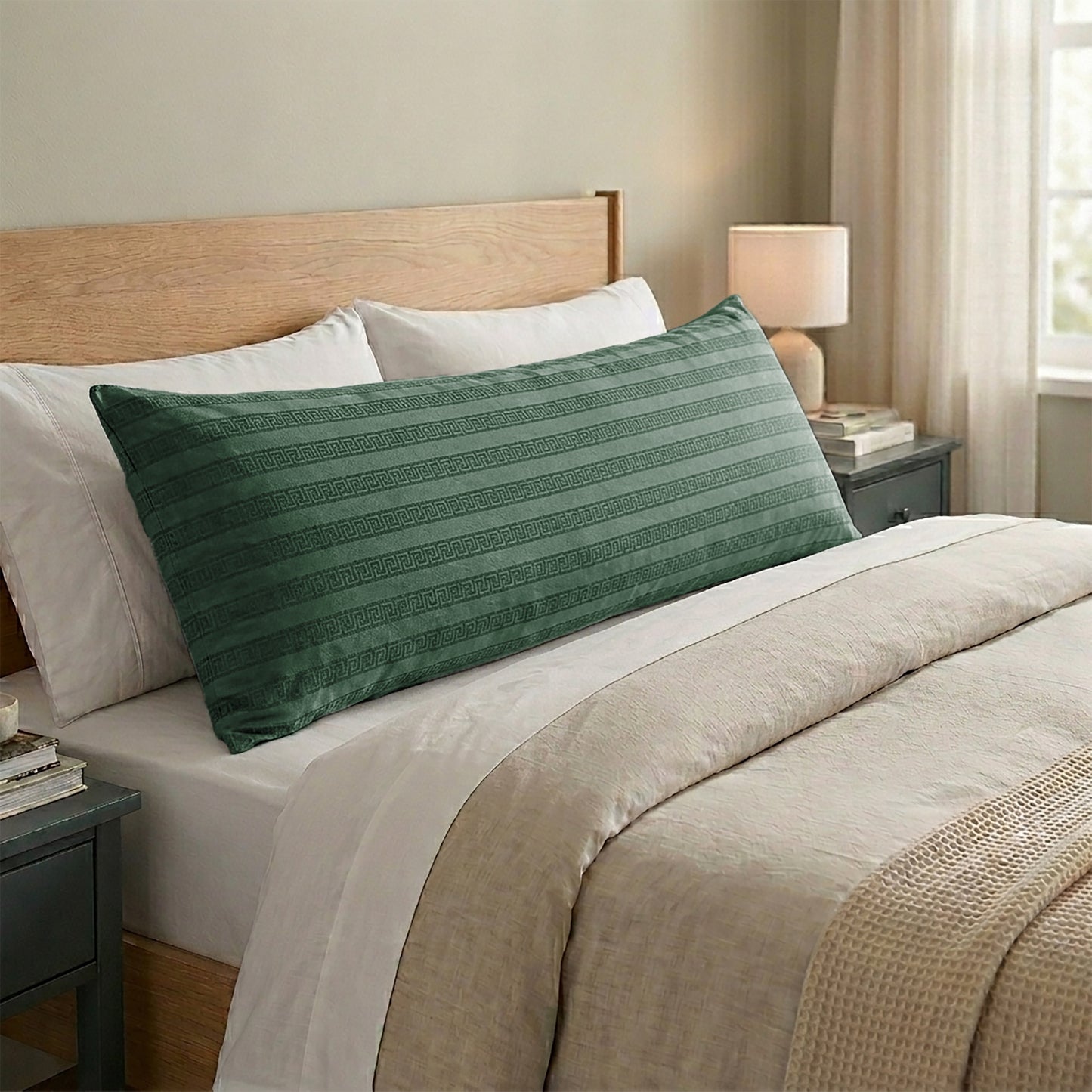 Stripe Jaquard long pillow