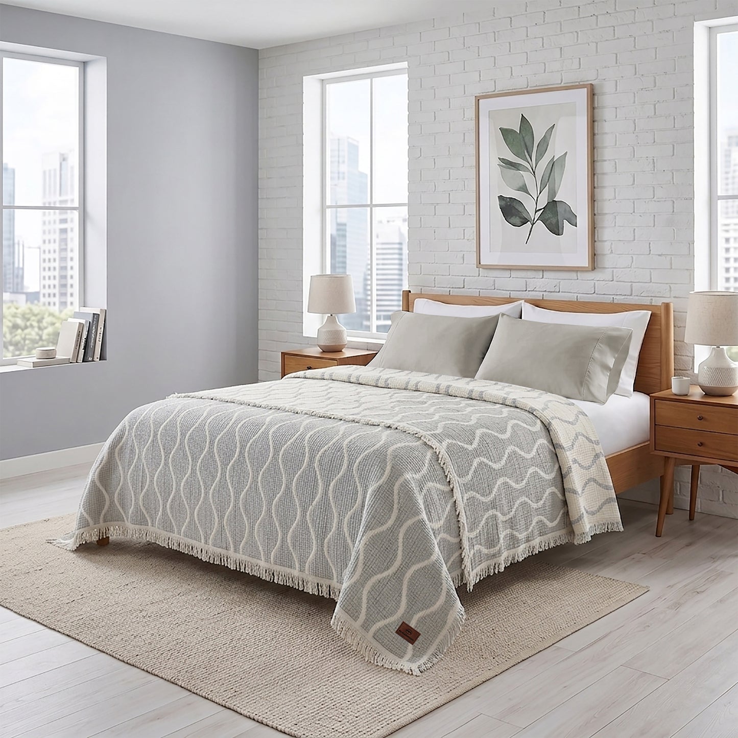 Fluffy jacqurd Coverlet