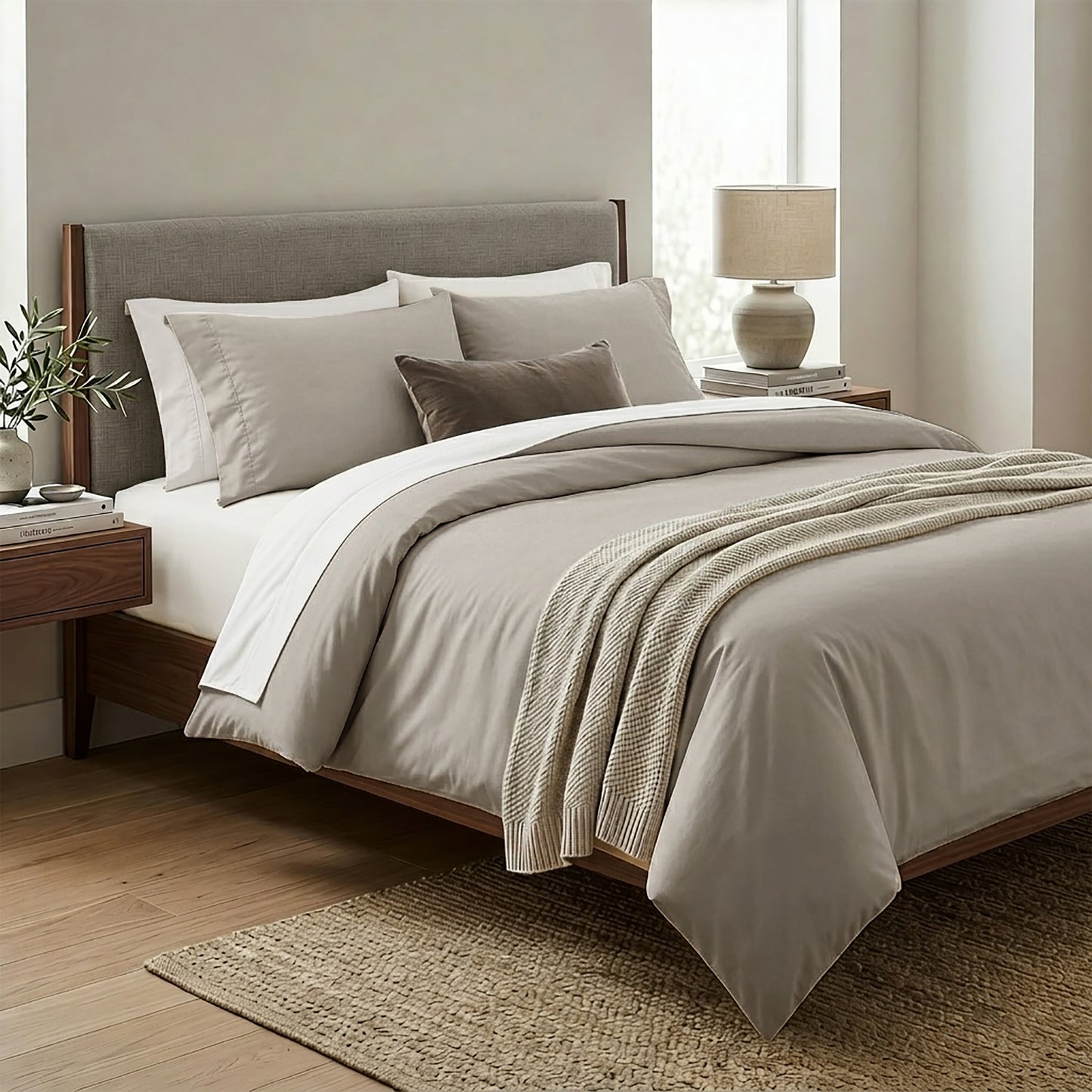 New cotton satin duvet cover set