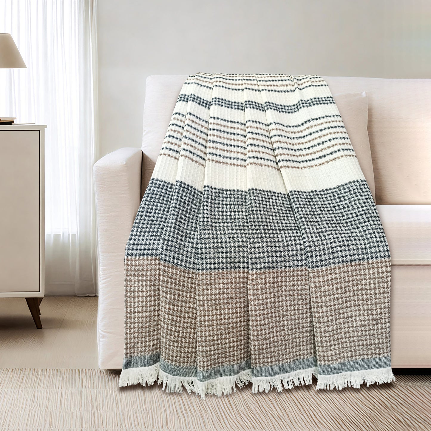 waffle Jacquard Light Coverlet
