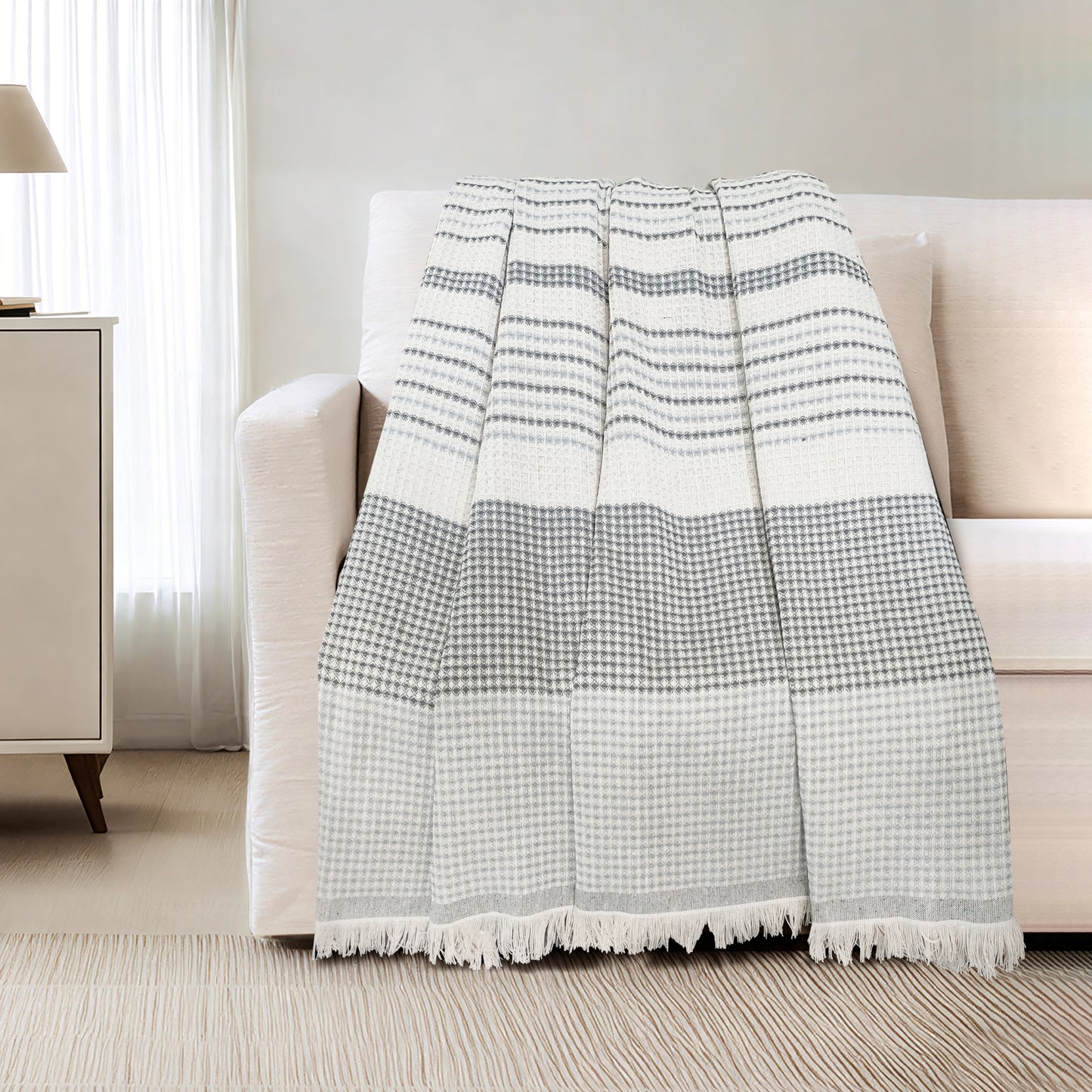 waffle Jacquard Light Coverlet