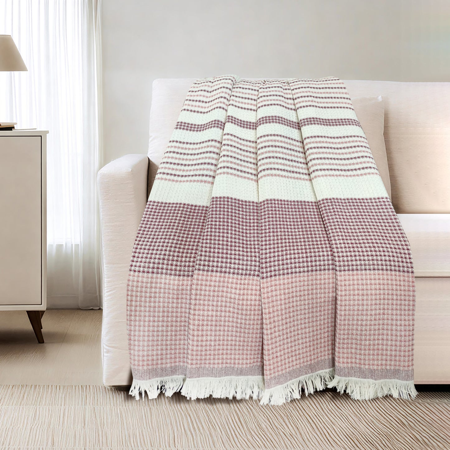 waffle Jacquard Light Coverlet