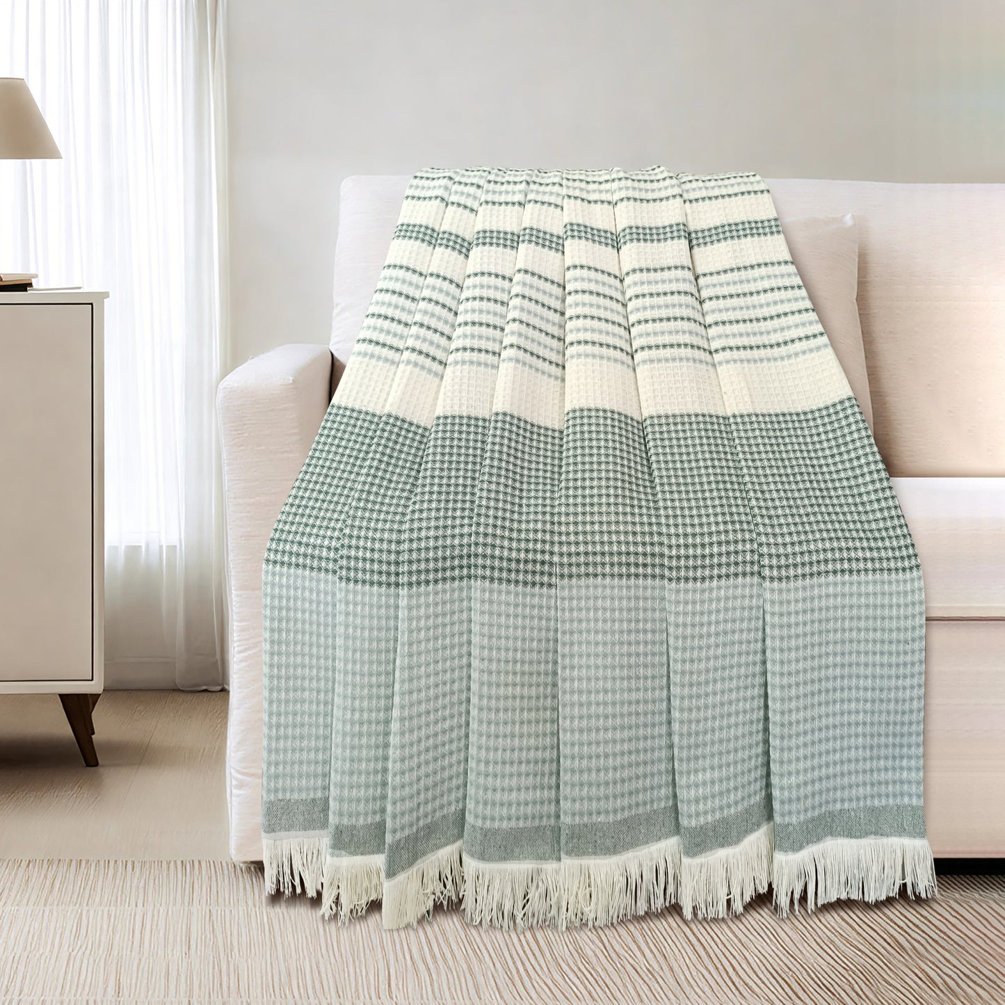 waffle Jacquard Light Coverlet