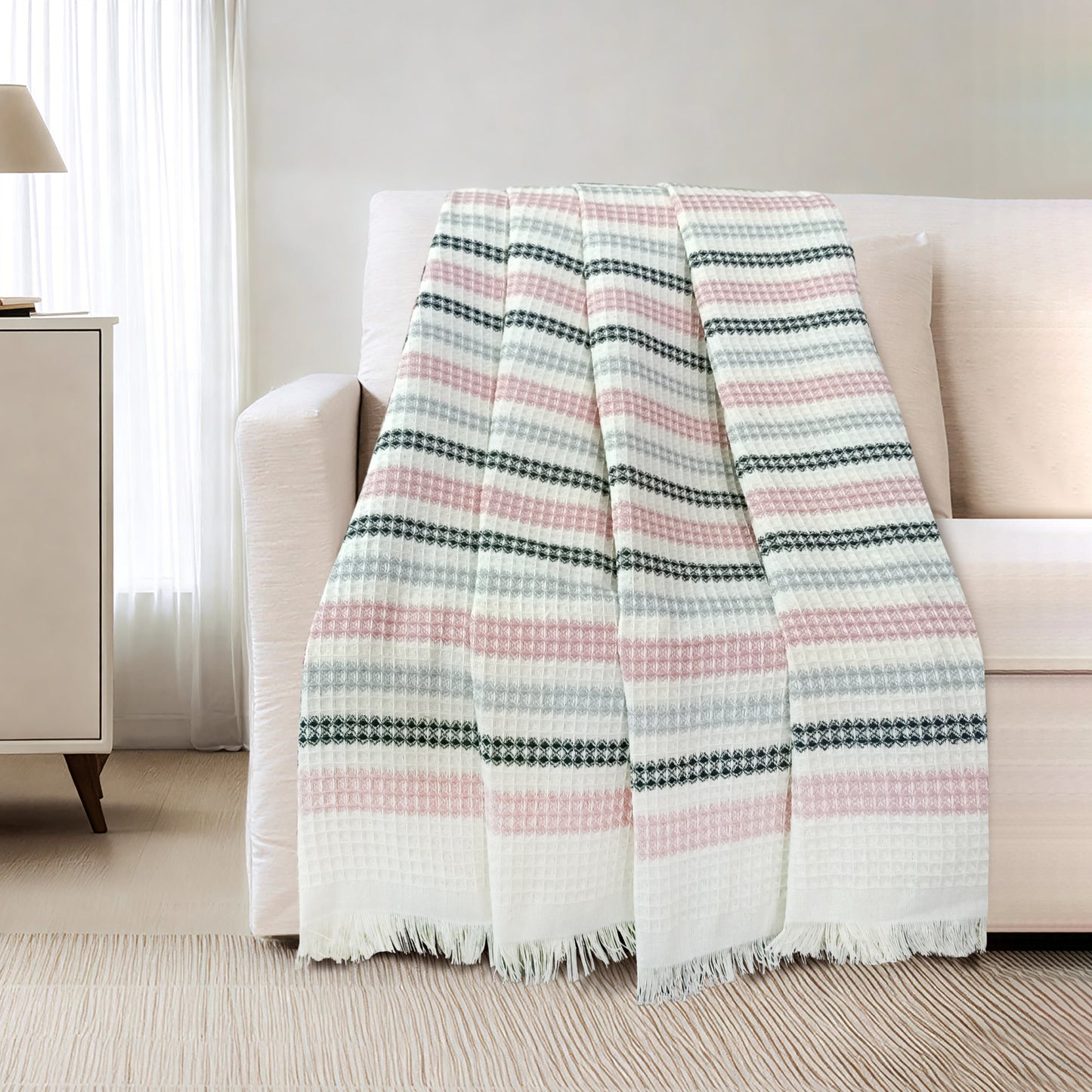 waffle Jacquard Light Coverlet