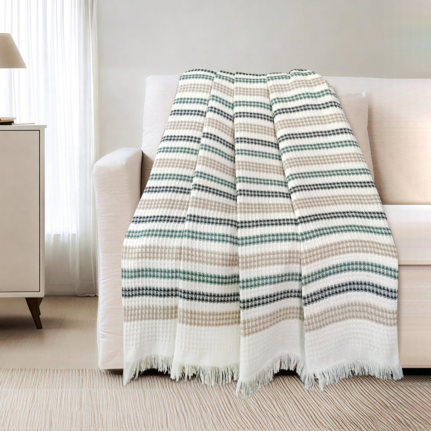waffle Jacquard Light Coverlet