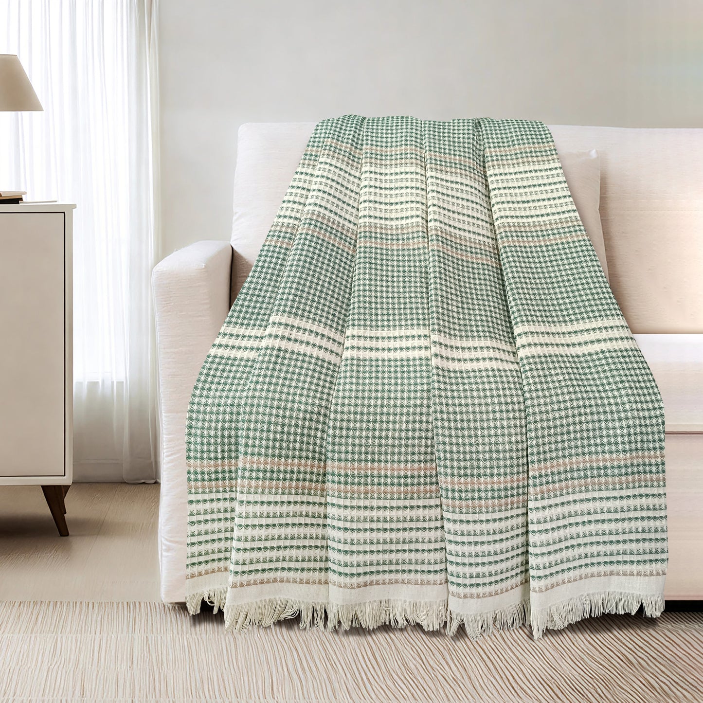 waffle Jacquard Light Coverlet