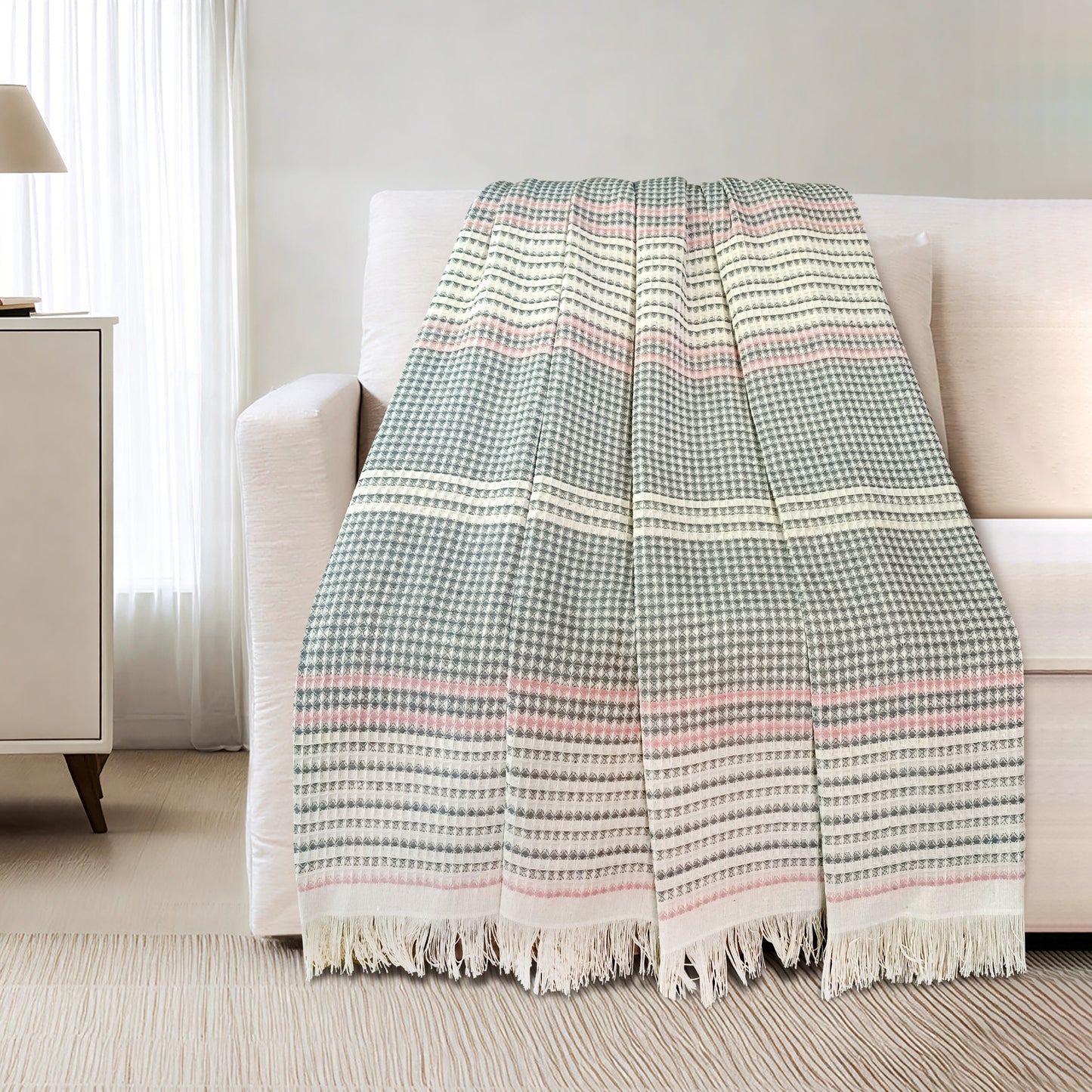waffle Jacquard Light Coverlet