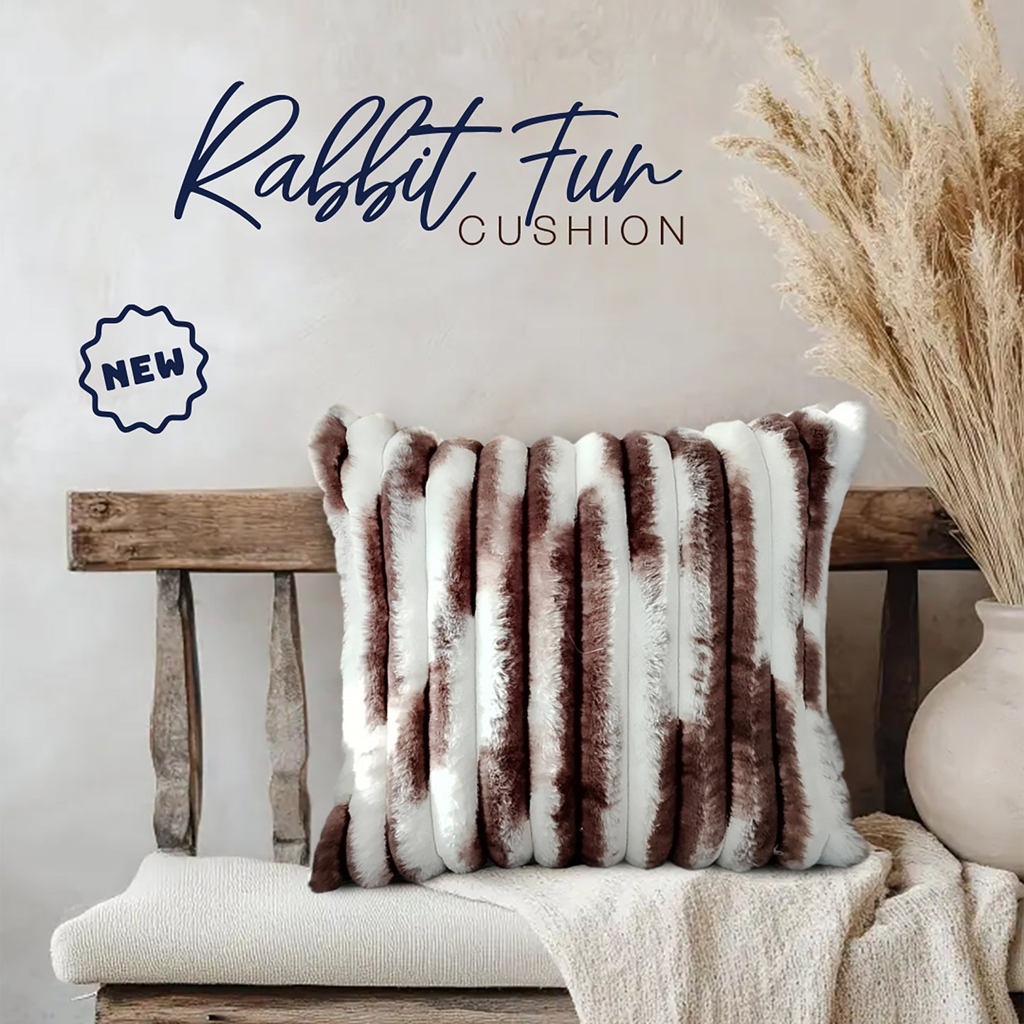 Rabbit Fur Cushion