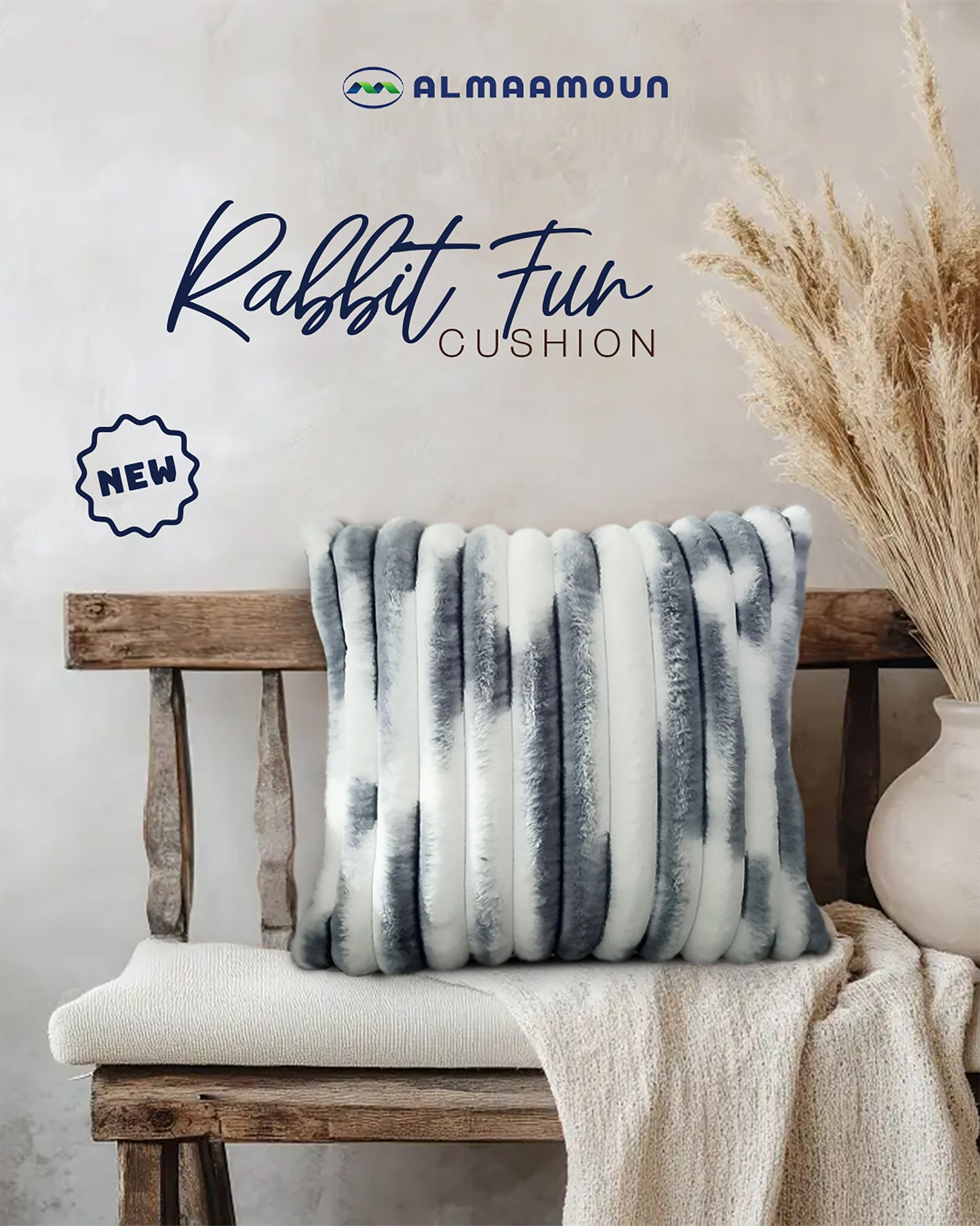 Rabbit Fur Cushion